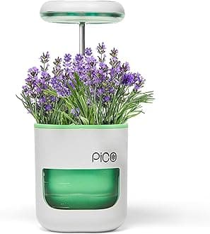 Pico Planter Indoor Garden with Plant Grow Light. This Herb Growing Kit is the Perfect Self Watering Planter. An Indoor Garden for Your Home and Office. Grow with Soil or Soil-Less Hydroponics