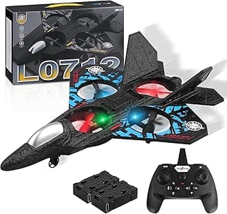 AXM RC Aeroplane 2.4GHz Remote Controlled Aeroplane L0712 Quadcopter Floating Fighter Plane RC Aeroplane RTF for Beginners, Children and Adults, APlane Toy with Coloured Lights USB Charging