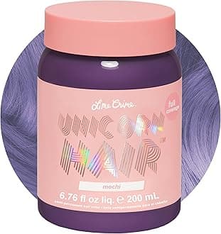 Lime Crime Unicorn Hair Dye Full Coverage, Mochi (Lavender) - Vegan and Cruelty Free Semi-Permanent Hair Color Conditions & Moisturizes - Temporary Purple Hair Dye With Sugary Citrus Vanilla Scent