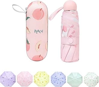 TIME LOVERMini Windproof Folding Travel Umbrella, Sun & Rain Umbrellas, Compact Portable for Women Men Multiple Colors