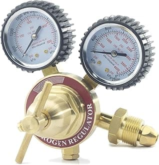 RX WELDNitrogen Regulator with 0-600 PSI, CGA580 Inlet, Delivery Pressure Equipment Brass Inlet Outlet Connection Gauges