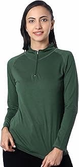 London HillsWomen's Cotton Regular Fit Tshirt Full Sleeve Zipper Tshirt T-Shirt Full Sleeves
