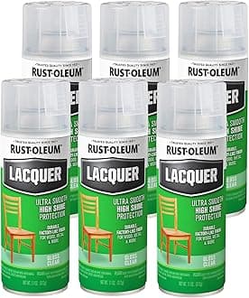 Rust-Oleum 1906830-6PK Lacquer Spray Paint, 11 oz, Gloss Clear, 6 Pack