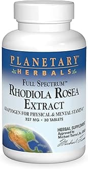 Planetary Herbals Full Spectrum Rhodiola Rosea Extract Tablets, 30 Count