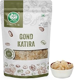 Go Vegan Pure Natural Gond Katira 100gm | Tragacanth Gum | High Cooling Properties | 100% Natural Superfood