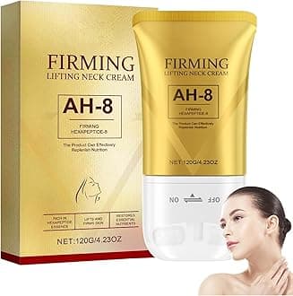 Ah-8 Neck Firming Cream, Tighten and Lift Neck Cream with Double Roller Massage, Skin Tightening Cream for Face, Firm and Lift for Sagging Skin Double Chin