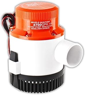 SEAFLO 01 Series 4700 GPH Bilge Pump – 12V, 2" Outlet, Marine Submersible Pump, Anti-Airlock Protection, Snap-Off Strainer Base, CE & RoHS Certified – 4-Year Warranty