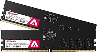DDR5 RAM 32GB Kit (2x16GB) 4800MHz (PC5-38400) CL40 1.1V On die ECC UDIMM 288-Pin Desktop Memory Module Acclamator