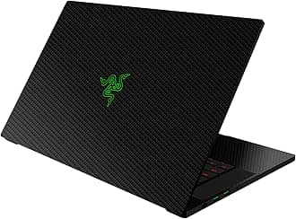 Skin Vinyl Laptop Wrap: Blade 15 - Full Wrap - Premium 3M Cast Vinyl - Scratch Resistant - Unique Designs & Finishes - Easy Application - Carbon Fiber - Black