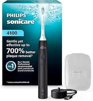 4100 Power Toothbrush, Black, Plus Brush Head Case