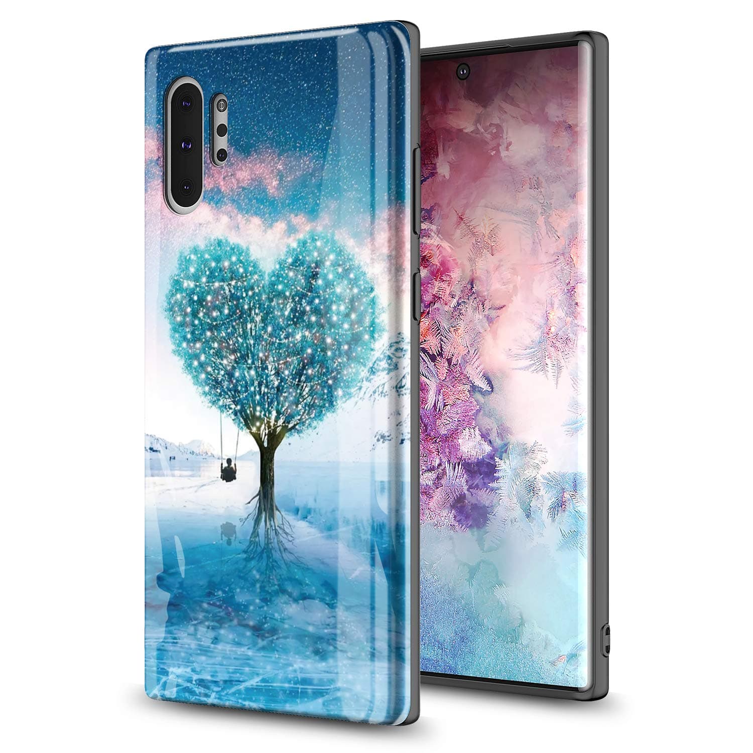 GORGCASE Case Design for Samsung Galaxy Note 10+ Plus/Note 10 Plus 5G, Slim Fashion Anti-Scratch Shook-Proof PC TPU Bumper Armor Cute Teen Girls Women Drop Protective Cover Love Tree