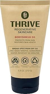 Thrive Reef Safe Sunscreen SPF50 - Hawaii 104 Reef Act Compliant - Mineral Sunscreen Non-Nano Zinc Oxide - Vegan, (5.8 Oz (Pack of 1))
