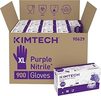 Purple Nitrile Ambidextrous Gloves 90629 - Purple, XL, 10x90 (900 gloves)
