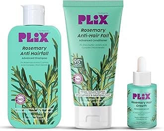 PLIX - THE PLANT FIX l Rosemary Anti Hairfall Regime Combo with 3% Redensyl Serum, Shampoo & Conditioner l Reduces Hair Fall & Strengthens Hair l Sulphate & Paraben Free l All Hair Types l Unisex