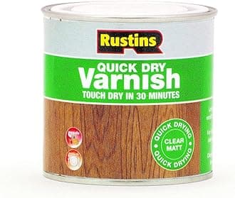 Clear Matt 250ml, Clear 250 ml : Rustins AVMC250 250ml Quick Dry Varnish - Matt Clear