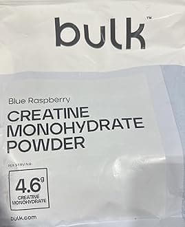 BulkCreatine Monohydrate, Micronized, Blue Raspberry, 500 g, 100 Servings