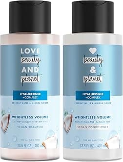 Volume and Bounty Shampoo and Conditioner, Coconut Water & Mimosa Flower, 13.5 oz, 2 count