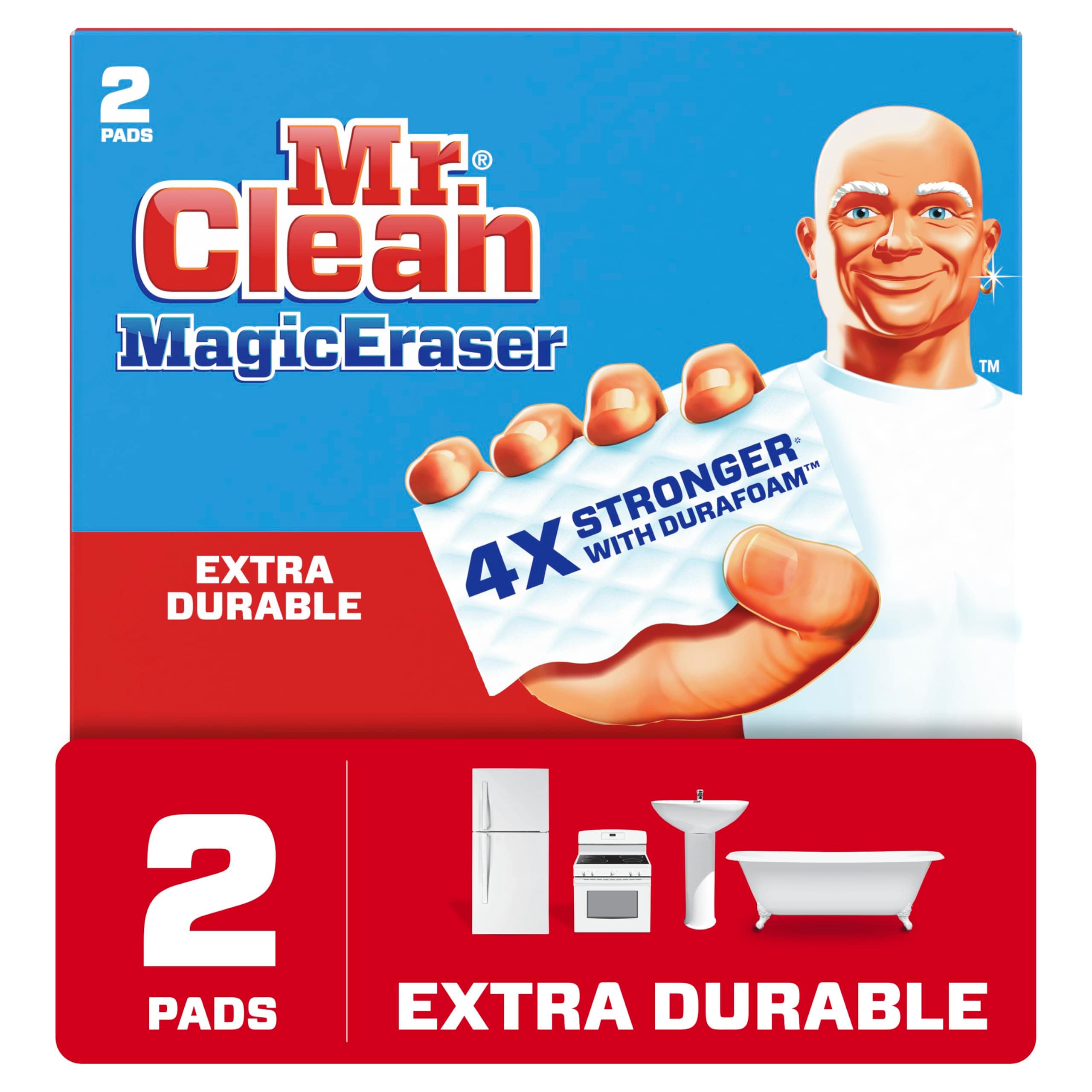 Mr. Clean Magic Eraser, Extra Power, 2 Ct