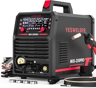 MIG-250 PRO Aluminum MIG Welder, 250Amp 220V, Gas MIG Gasless Flux Core Welding Machine MIG/Lift TIG/Stick 4 in 1 Welder, Spool Gun Compatible