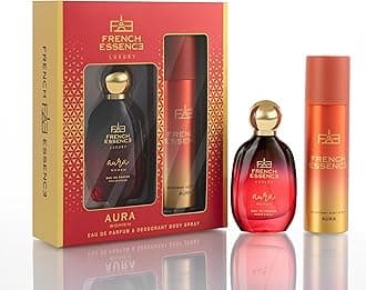 FRENCH ESSENCE Luxury Gift Set For Women - Perfume 60Ml & Deodorant 120Ml | Perfume and Deo Combo | Premium Gift for Wife & Girl Friend (Aura)