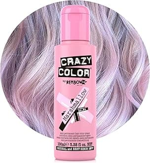 Crazy Color Metallic Marshmallow Semi-Permanent Hair Dye. Highly Pigmented Dusty Pink Conditioning & Oil Nourishing Vegan Formula | No Bleach or Ammonia | 100ml