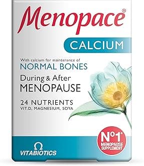 Menopace Calcium by Vitabiotics Menopause & Perimenopause Support with Calcium to Support Bone Health - UK's No.1 Menopause Supplement Brand