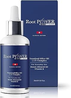 Root Power Ozonized Olive Oil Hair Treatment – With Sweet Almond Oil & Vitamin E – Nourishes Scalp & Strengthens Hair – Ideal for Post Hair Transplant Care – 30ml