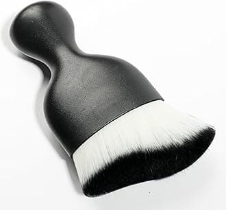 Car Interior Detailing Brush,Soft Bristle Cleaning Brush Car Detailing Brush Dusting Brush,Car Interior Cleaning Tool,Auto Detail Brush Car Dash Duster Brush (White&Black)