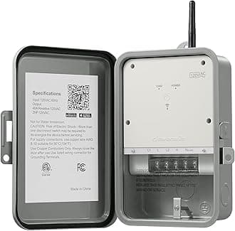 DEWENWILS Pool Pump Timer, Outdoor Smart WiFi Box, Heavy Duty 40A 120VAC 2HP Wireless Controller Timer for Pool, Water Heater, Compatible with Smart Phone, Alexa, Google Assistant, ETL Listed