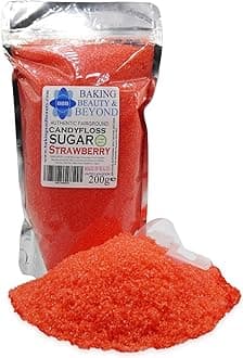 Baking Beauty and Beyond Premium Candy Floss Sugar 200g - Strawberry Flavour