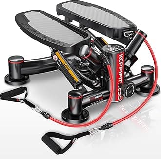 KeppiFitness Steppers for Exercise at Home, Stair Stepper with Resistance Bands for Home Cardio Exercise - FITSTEP Series