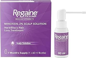 Regaine for Women 2% Minoxidil Regular Strength Scalp Solution for Hair Regrowth (1x 60 ml), Scientifically Proven to Help Stop and Reverse Hereditary Female Hair Loss, Revitalise Hair Follicles