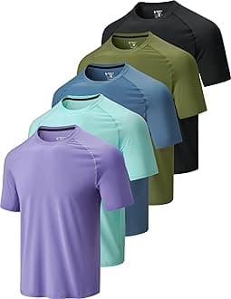 Men's Athletic Crew Neck Short Sleeve T Shirts Undershirt