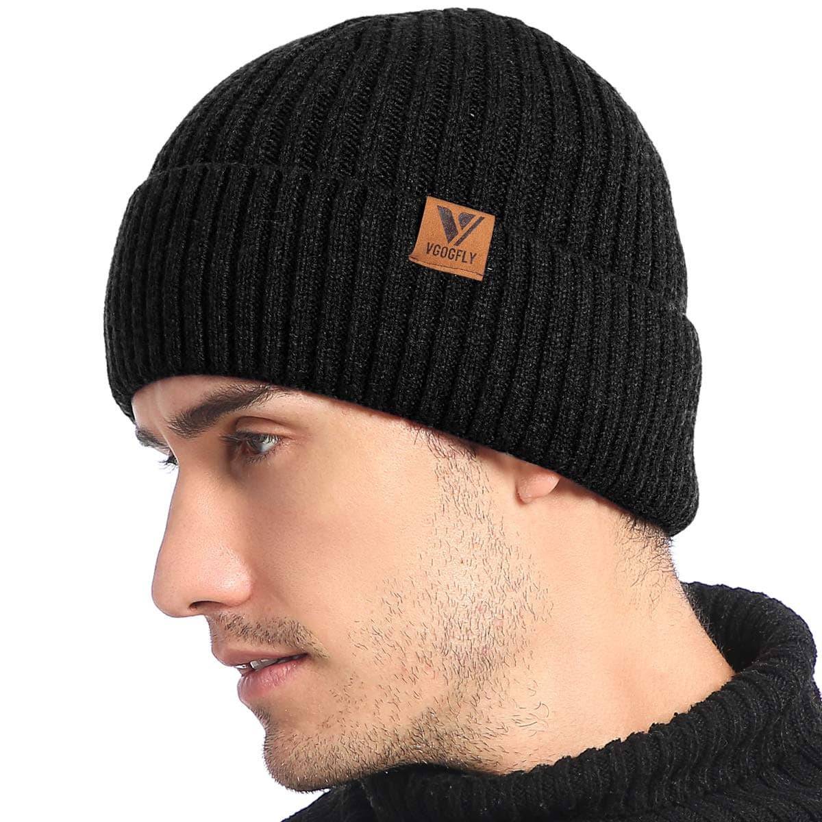 ined Men Beanie Slouchy Knit Skull Cap