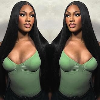 Lace Front Wigs Human Hair Straight HD Transparent Lace Front Human Hair Wigs for Women (6 Inch), Black