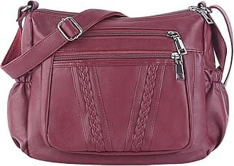 Crossbody Bags For Women Pocketbooks Soft PU Leather Purses and Handbags Multi Pocket Shoulder Bag
