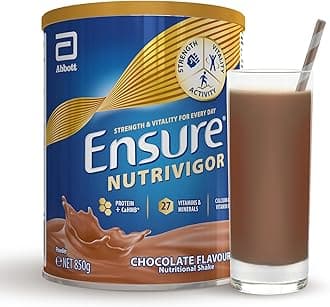 – Ensure NutriVigor Nutritional Shake – Chocolate Flavour – 850g – Food Supplement with Protein, HMB & 27 Vitamins & Minerals – Supports Strength, Energy & Immunity – With Vitamin D, C & B