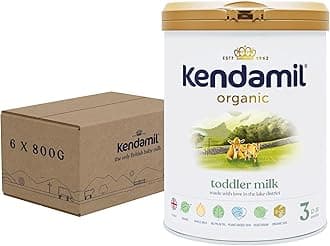 (6x800g) Kendamil Organic Toddler Milk, Stage 3 – British Made, Organic Whole Milk Formula – With HMOs, No Palm Oil, No Fish Oil, No SOYA, No GMOs