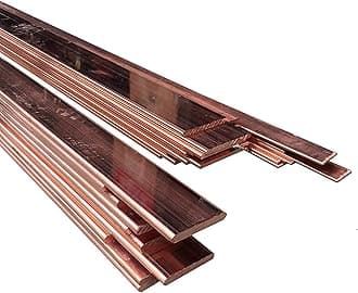 Copper Flat Bus Bar Stock 10mm x 40mm x 700mm / 27.56 inch Long, 1Pcs 10mm Thick 99.9% .999 C110 Pure Cu Copper Battery Metal Solid Round Busbar