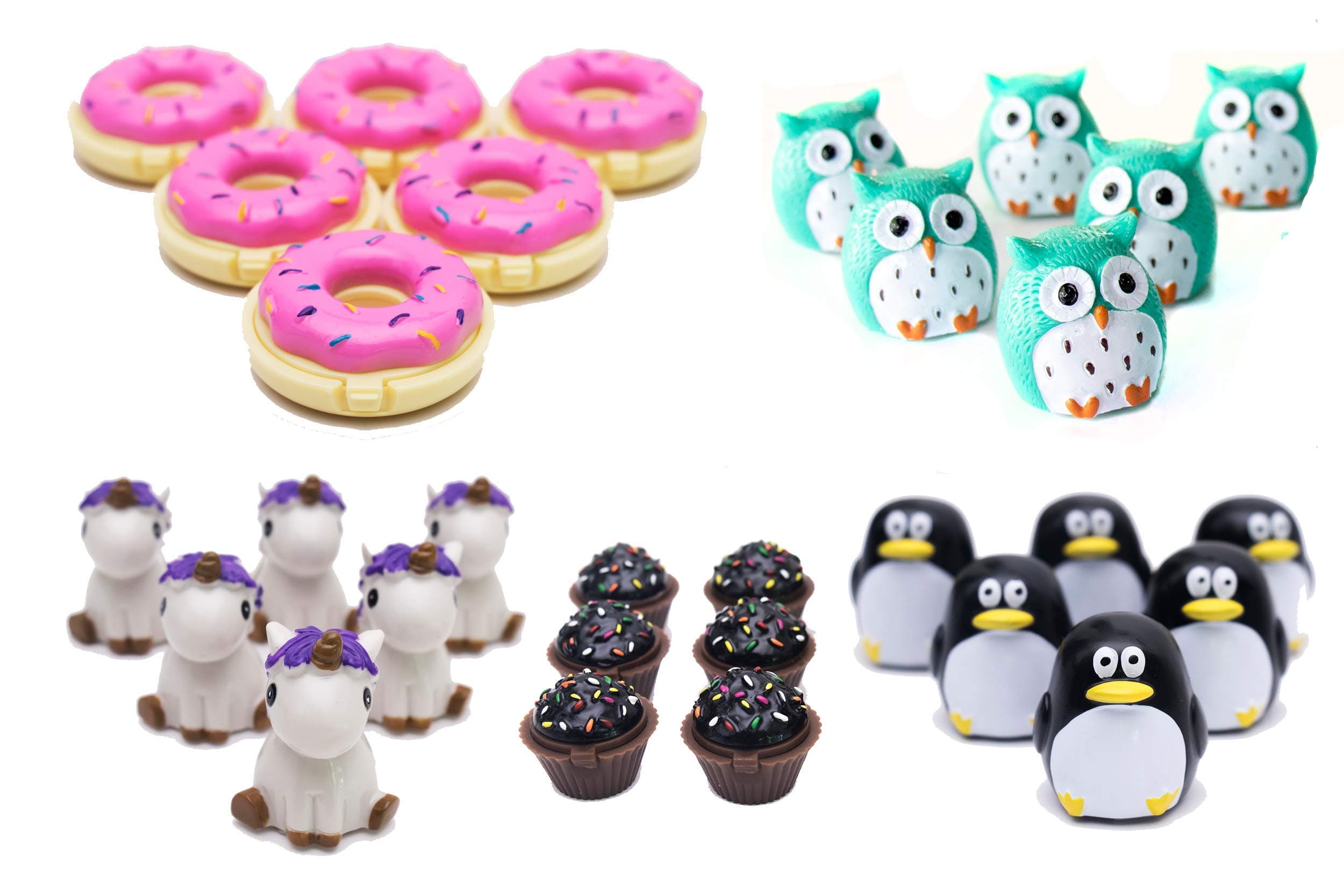 Cute Lip Gloss Containers - DIY Empty refillable containers fun animals (30 Pieces, Variety Pack)