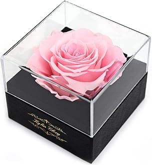 Kylin Glory Fresh Cut Flower Preserved Rose for Women Mom Wife Girlfriend - Flower Gift Real Rose Decor for Mother's Day Valentine's Day Wedding Party Celebration Birthday Anniversary (Pink)