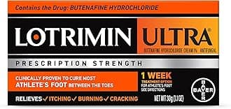 - Ultra 1 Week Athlete's Foot Treatment, Prescription Strength Butenafine Hydrochloride 1%, Cures Most Athlete’s Foot Between Toes, Cream, 1.1 Oz