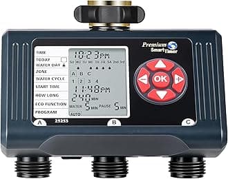 DEWENWILS Sprinkler Timer 3 Zone, Water Timer with 4 Programmable Procedures, Hose Faucet Watering with Automatic/Rain Delay/Manual Mode, Outdoor Irrigation Controller for Lawn, Garden