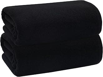 COTTON CRAFT Oversized Bath Sheets - 2 Pack Big & Tall 32 x 89 inches Bath Sheet Towels - 100% Ringspun Cotton 450 GSM Woven Terry XXL Absorbent Quick Dry Shower Spa Towel - Black
