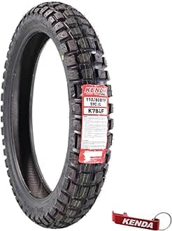 Kenda Big Block K784 110/80B19 Front Tire for Motorcycles, Dirt Bikes, and City Bikes - Durable Off-Road & Street Performance with Keychain 110x80x19