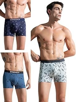 Deo-Cotton Printed Underwear for Men Combo Breathable Inner for Men Cotton Trunks for Men Pack No-Marks Waistband Mens Underwear Moisture Wicking Underwear Pack of 3