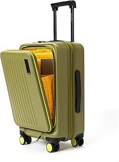 MOKOBARA The Transit Cabin Pro Luggage Small Cabin Size Polycarbonate Hardsided 8 Hinimoto Wheels Suitcase for Travelling (So Matcha Limeray),56 Cm (So Matcha Limeray 2.0)