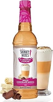 Jordan's Skinny Syrups, White Chocolate Mocha Coffee Syrup, Sugar Free, 25.4 Ounces (Pack of 1), Barista Collection, Zero Calorie Drink Flavoring & Mixes