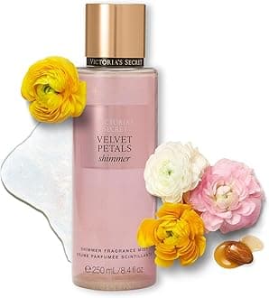Victoria's Secret Velvet Petals Shimmer Body Mist for Women, Perfume with Notes of Blooms and Almond Glaze, Women's Spray, 250 ml / 8.4 oz