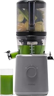 Nama J2 Cold Press Juicer, Self Feeding for Hands-Free Operation with Wide Mouth Hopper for Full Recipe Load, No Residue Chew Juicer for More Juice, Less
